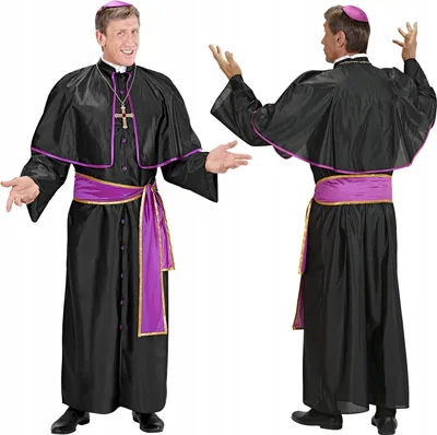 Produktbild von Kostüm Outfit Bischof Kardinal Soutane Priester Halloween Karneval Ball, S