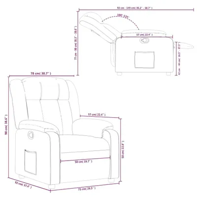 Produktbild von vidaXL Relaxsessel Dunkelbraun Stoff