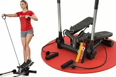 Obrázok produktu pre Hop-Sport Swing Stepper HS-050S Norg, bočný stepper na domáce použitie s rukoväťami, expandérom a LCD displejom