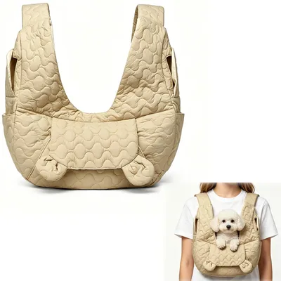 Haustierrucksack für Katzen & kleine Hunde bis 10 kg, atmungsaktiv, Khaki