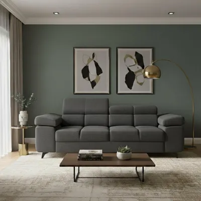 Produktbild von KSHOMECONCEPT 2-sitzer SOFA FJORD, verstellbarer Kopfstütze, anthrazit