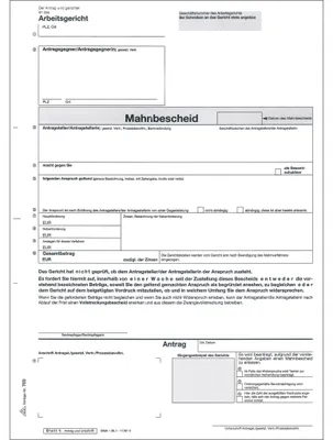 Produktbild von RNK Mahnbescheid Arbeitsgericht 703 DIN A4 selbstdurchschreibend