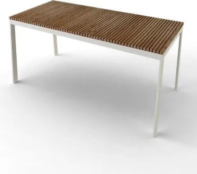 Produktbild von Teako Design Esstisch Caldonazzo Teakholz Edelstahl 140x80x76 cm