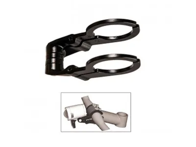 Produktbild von Herrmans Lampenhalter Dual schwarz Lenkerklemmung 31,8mm
