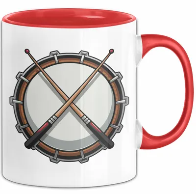 Produktbild von Schlagzeuger Tasse Geschenkidee für Beatmacher Fans (Rot)