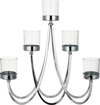 Immagine prodotto di Goebel Accessoires Kerzenleuchter silber mit Klarglas Kerzenhalter