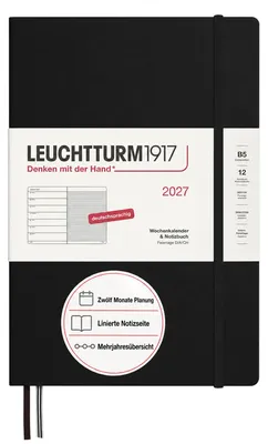 Obrázek produktu pro Týdenní diář a zápisník Composition B5 černý 2027