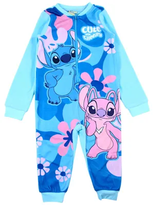 Produktbild von Overall Fleece Schlafanzug Disney Stitch 92 cm Hellblau