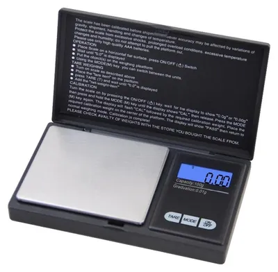 Produktbild von Digitale Taschenwaage, 0,01 g Genauigkeit, tragbares Edelstahl-Design, 200gx0.01g