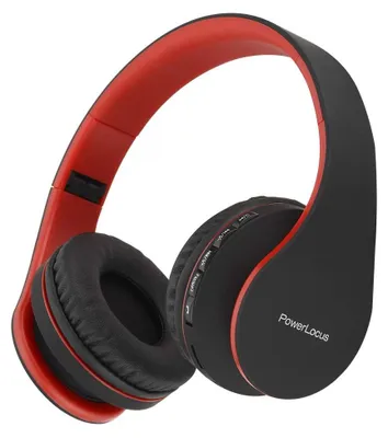 Zdjęcie produktu dla Słuchawki bezprzewodowe Bluetooth - Składane - Z mikrofonem - Czerwone - Dla dzieci i dorosłych