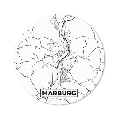 Produktbild von MuchoWow® Mauspad Mousepad Karte - Marburg - Stadtplan 40x40 cm - Mousepads - Maus Mat - Pad - Mausunterlage - Schreibtisch Accessoires
