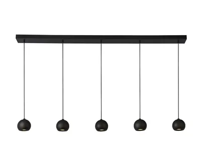 Immagine prodotto di Lampada a sospensione a 5 luci Eindhoven nera