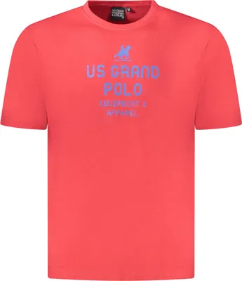 Immagine prodotto di T-shirt uomo a manica corta rossa - Elegante scollo rotondo con stampa del logo