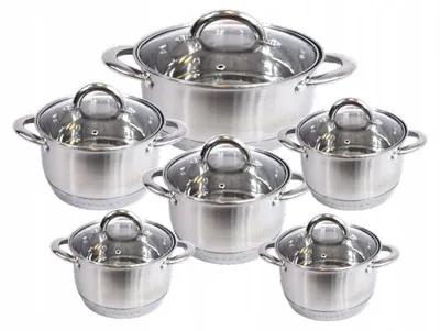 Produktbild von Zilner Edelstahl Kochtopf-Set für Induktion 12-teilig