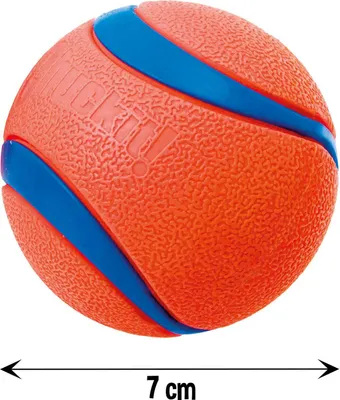 Productafbeelding van Chuckit! 17030, Hondenspeelgoed, Bal, Blauw, Oranje, Rubber, Ophalen, 7,6 cm