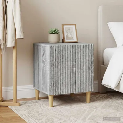 Zdjęcie produktu dla Maison Exclusive - Komody nocne, 2 sztuki. Szare, imitujące drewno Sonoma, wymiary 43 x 34,5 x 50 cm, materiał: płyta wiórowa