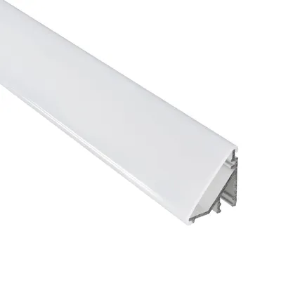 Produktbild von Brollux LED Eckprofil V24 (1x2m) Alu Profile 45 Grad Ecke Aluminium für LEDs Strip Lichtleiste ohne Leuchtmittel