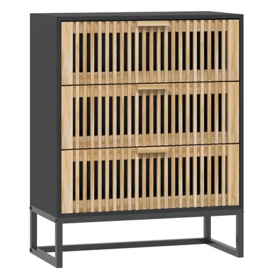 Zdjęcie produktu dla Szafka, czarna, 60x30x75 cm, materiał drewnopochodny