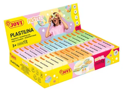 Zdjęcie produktu dla JOVI plastelina roślinna kolory pastelowe 30 x 50 g