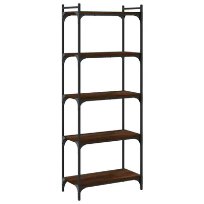 Immagine prodotto di Libreria 5 ripiani aspetto rovere marrone 60x30x154cm Materiale a base di legno