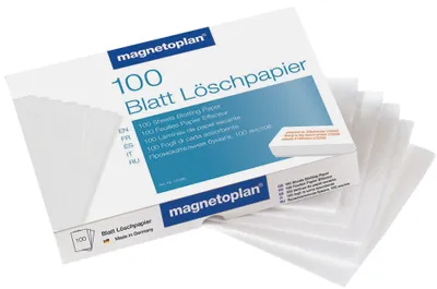Produktbild von magnetoplan Löschpapier für Tafellöscher grau 100 Blatt