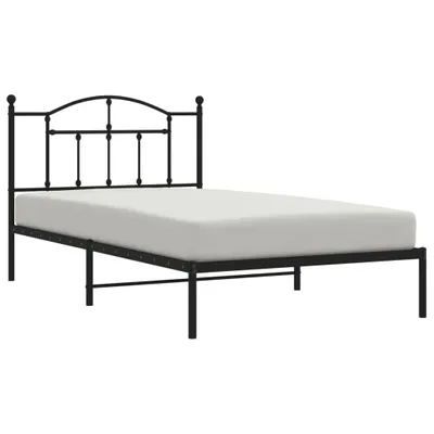 Obrázok produktu pre Kovový rám postele s čelom čierny 100x200 cm