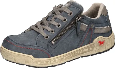 Produktbild von Mustang Damen Schnürschuh Halbschuh Reißverschluss Schnürung 1290-302, Größe:39 EU, Farbe:Blau