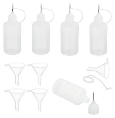 5 weiche Applikatorflaschen mit Nadelspitze, 50 ml, transparent