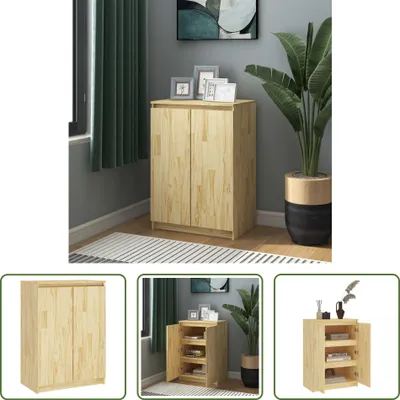 Produktbild von The Living Store Sideboard 60x36x84 cm Massivholz Kiefer