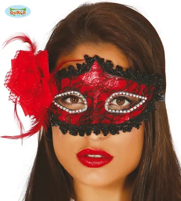 Produktbild von y rote venezianische Maske für Damen