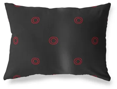Kissenbezug Rot-Schwarz 35x50 cm, dekorativ, für Sofa, Schlafzimmer