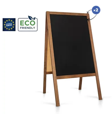 Immagine prodotto di Gancio pubblicitario in legno bifacciale con lavagna 61x118 cm