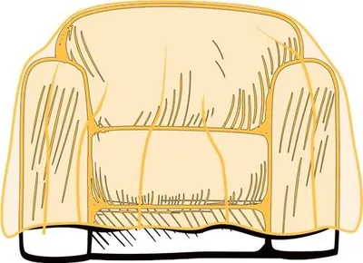 Produktbild von Schutzfolie für Sofa 1-Sitzer 243,8 x 137,2 cm / 50 µm