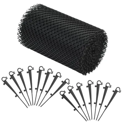 Image de vidaXL Filet de gouttière 4 pièces avec crochet 1,08 ㎡ HDPE