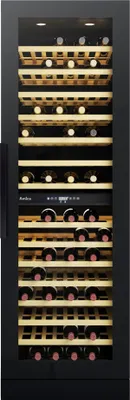 Produktbild von Amica WK 348 100 S, Weinkühler mit Kompressor, Freistehend, 118 Flasche(n), G, Innenbeleuchtung, Schwarz