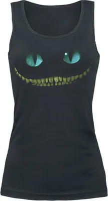 Produktbild von Alice im Wunderland Top Damen Grinsekatze - Lächeln schwarz L