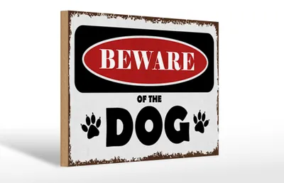 Produktbild von Holzschild Spruch 30x20cm  of the dog Vorsicht Hund