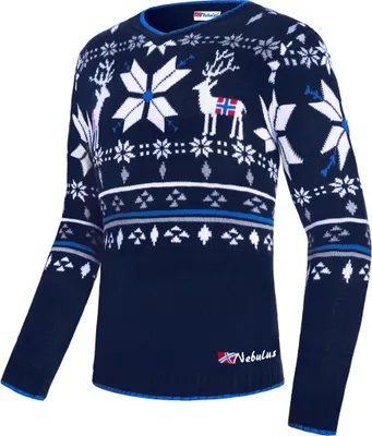 Produktbild von Nebulus Norweger Pullover BREEN Herren, warmer Pullover, schicker Pullover im Norweger-Style, P6413 - Herren, navy, M
