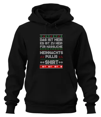 Obrázok produktu pre Škaredý vianočný sveter Vianočný outfit - Christmas Xmas Christmas Uni mikina s kapucňou, čierna, S