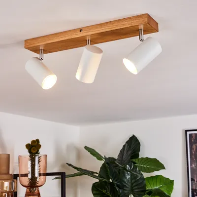 Produktbild von Godo »Godo« Deckenlampe aus Metall in weiß und Holz