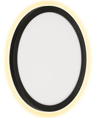 Image de Telefunken - Applique extérieure LED, Applique extérieure 1 lampe, effet rétro-éclairé, 15 Watt, 2.000 lumen, 4.000 Kelvin, IP44, blanc/noir, rond, Ø 28 cm