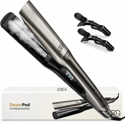 Immagine prodotto di Golden Goods Steampod: piastra e arricciacapelli 2 in 1, 42 mm