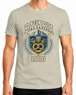 Zdjęcie produktu dla Bawaria, 1810,  , precel, koszulka w tradycyjnym stylu, spodnie skórzane męskie, T-shirt, kolor: naturalny, rozmiar: L