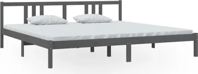 Obrázok produktu pre vidaXL Posteľ z masívneho dreva sivá 200x200 cm