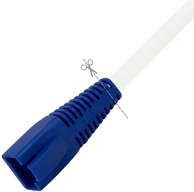 Produktbild von LogiLink MP0059 - RJ45 Knickschutztülle kürzbar blau 50 Stück