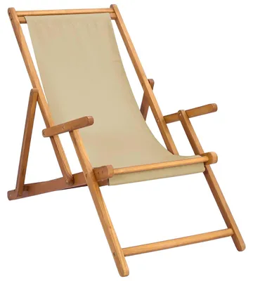 Immagine prodotto di Sdraio vidaXL beige in legno massello di teak