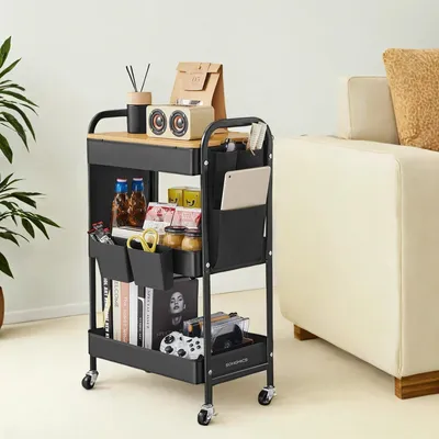 Produktbild von Stahlwagen – Lagerwagen – 30 kg Tragkraft – 30,6 x 44,3 x 74,2 cm
