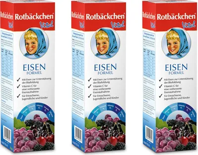 Produktbild von ROTBÄCKCHEN Vital Eisen Formel 3er Pack (3 x 450 ml)