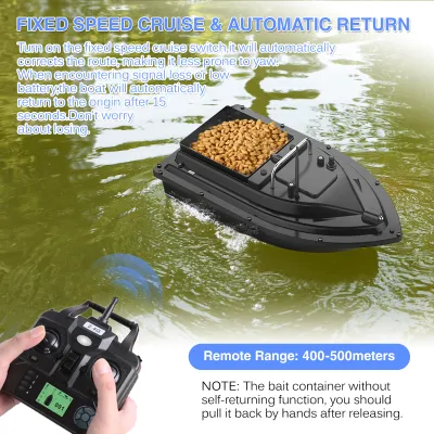 Obrázok produktu pre GPS Angelköderboot mit großem Köderbehälter - Automatisches Angelboot mit 400-500M Fernbedienung