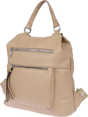 Produktbild von Großer Damen Rucksack Tasche Citybag Leder Optik Bodybag Schultertasche Shopper Khaki